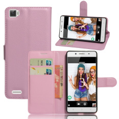 PU Leather Wallet Case Cover For Cubot X17S (Pink) - intl