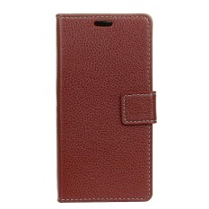 PU Leather Wallet Case Cover for Sharp Aquos Sense SHV40 SH-01K (Brown) - intl
