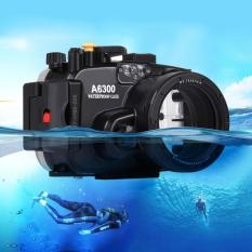 PULUZ 40 M Underwater Kedalaman Menyelam Casing Tahan Air Kamera PERUMAHAN untuk SONY A6300 (Hitam)-Intl