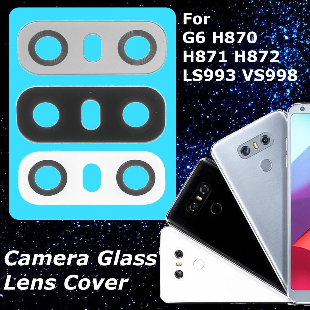 Putih Belakang Belakang Kaca Kamera Lensa Penutup Kaca untuk LG G6 H870 H871 H872 LS993 VS998-Intl