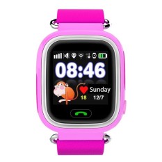Q90 Gps Layar Sentuh WiFi Selai Tangan Pintar Anak SOS Locationfinderdevice Pelacak Anak Aman Anti Hilang/Samsung (Merah muda) -Internasional
