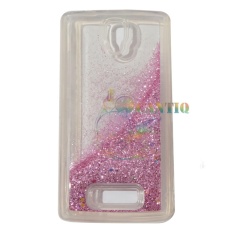 QCF Case Liquid Lenovo A2010 Soft Case Aquarium Glitter / Casing Lenovo A2010 / Silikon Case HP - Pink Muda