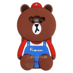 QCF Silicon Case 3D Untuk Samsung Galaxy J2 Prime Soft Back Case Animasi Beruang With Baju Fashion  - Boy Bear  F