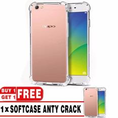 QCF Softcase Anti Shock Oppo A59 Anticrack Oppo A59 Anti Crack Oppo F1s oppo A59 / Softshell / Silicon Oppo A59 Casing / Case Oppo + FREE Tempered Glass - Bening