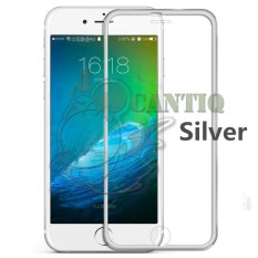QCF Tempered Glass Ring Besi Apple iPhone 6 Plus 5.5 inch / Anti Gores Kaca Screen Protector Iphone 6S Plus / 6G Plus / Temper iPhone6+ - Silver