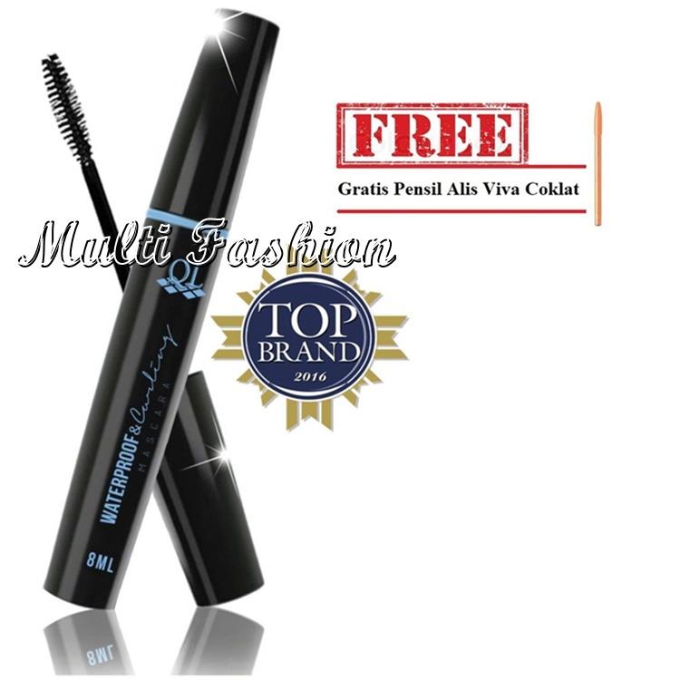 QL Maskara Waterproof BPOM Free Pensil Alis Viva Coklat
