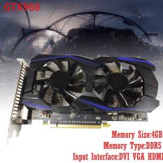 QNSTAR Untuk NVIDIA GeForce GTX960 4GB GDDR5 128bit Kartu Grafis Video PCI-Express Hitam