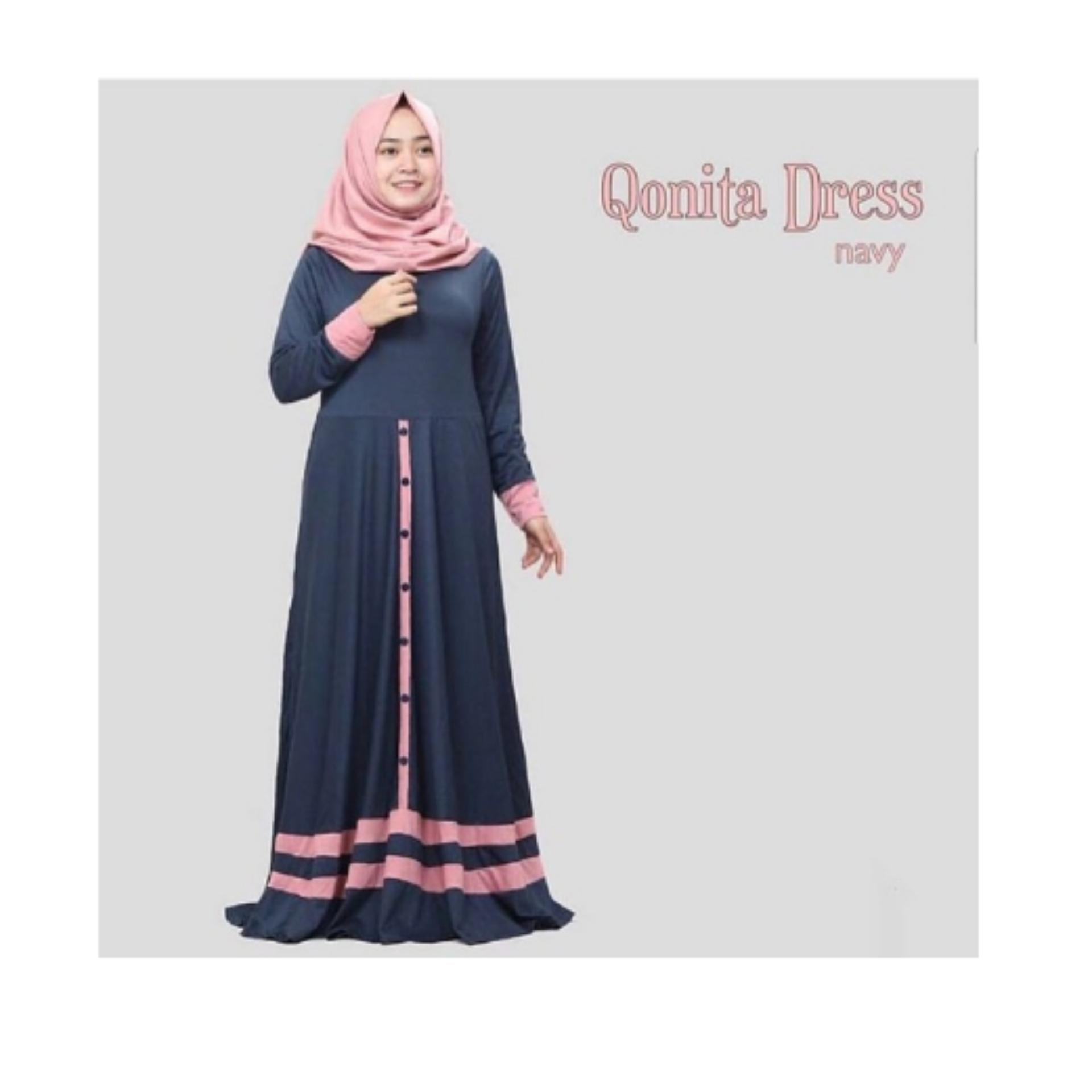 Qonita dres navy