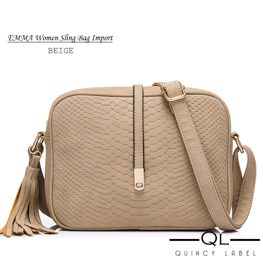 Quincy Label EMMA Women Sling Bag - Beige