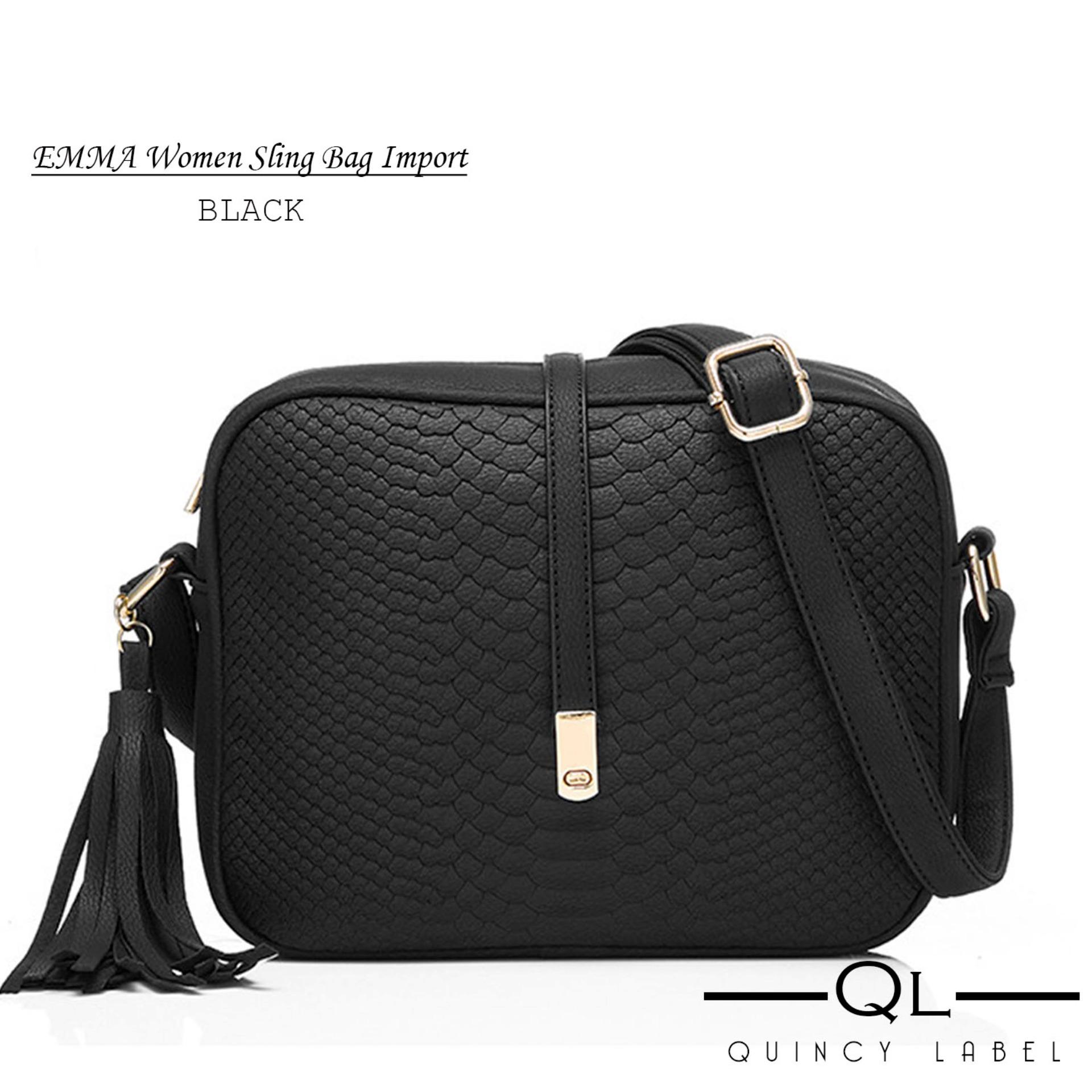 Quincy Label EMMA Women Sling Bag - Black