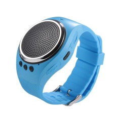 Quzhuo Olahraga Musik Bluetooth Nirkabel Speaker Watch A dengan FM Radio, Panggilan Handsfree, TF Kartu Bermain, Selfie Rana, Jam Alarm HP Anti-hilang untuk Smartphone, Hitam-Intl