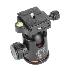 QZSD Q02 Tripod kamera kepala bola dengan cepat melepaskan piring 1/4