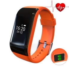 R1 Smart Bracelet Heart Rate Monitor Band Pedometer Olahraga Pelacak Aktivitas Monitor Kebugaran Watch Gelang-Intl