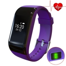 R1 Smart Bracelet Heart Rate Monitor Band Pedometer Olahraga Pelacak Aktivitas Monitor Kebugaran Watch Gelang-Intl