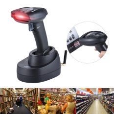 RADALL RD-900 Wireless Handheld 1D Barcode Scanner Pembaca Kode Batang dengan Base Kabel USB untuk Supermarket Perpustakaan Logistics Express Retail Gudang Store