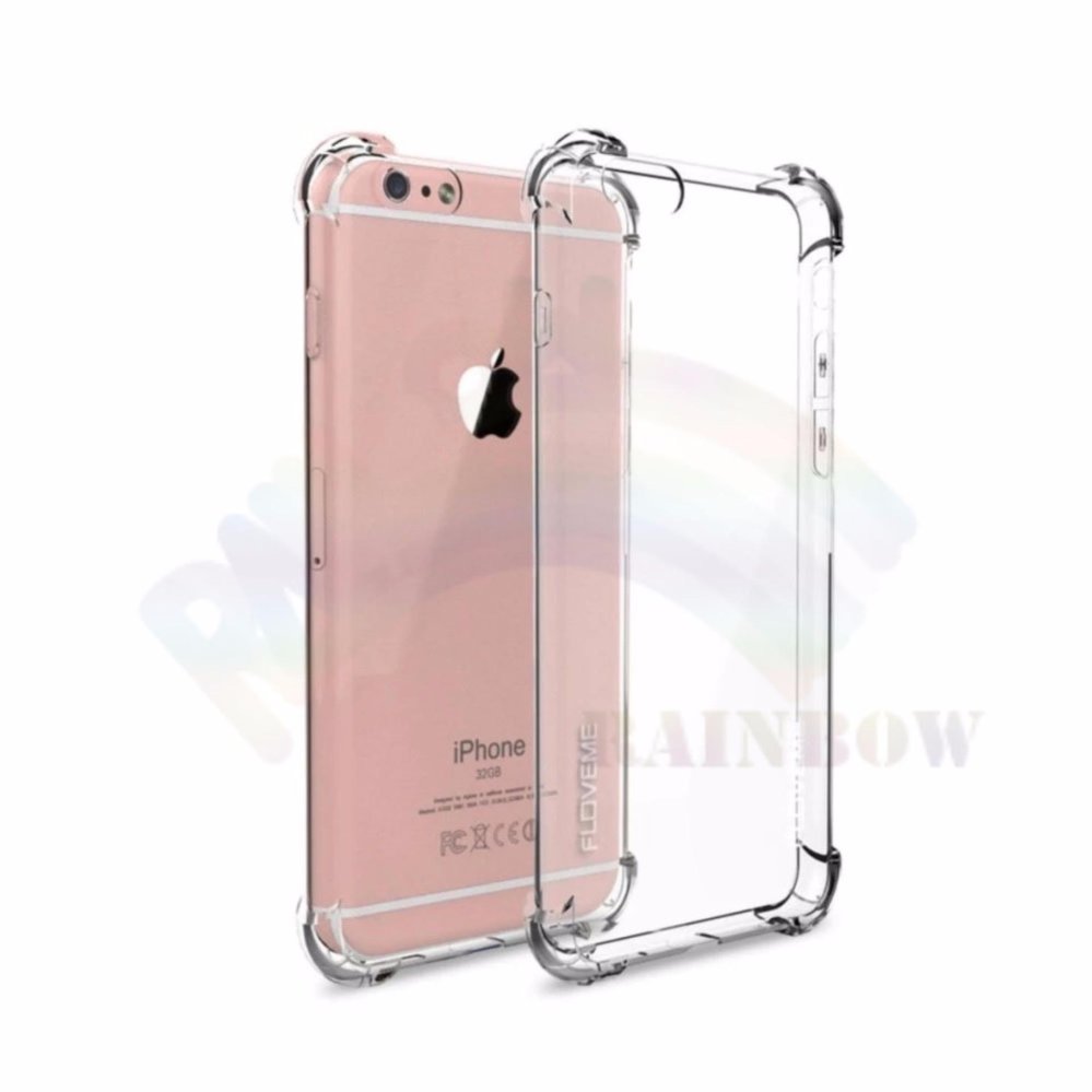 Rainbow Apple iPhone 6G /  iPhone 6S / Iphone6G / Iphone6s Ukuran 4.7 inch Soft Case Anti Crack / Softcase Anti Shock / Silicon TPU / Softshell / Casing iPhone - Transparan