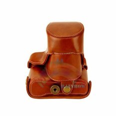Rainbow Leather Case Sarung Bag Srap Camera Fujifilm X-A3 / Fujifilm Leathercase Fujifilm X-a3 Tas Kamera Fuji Film X-A3 Fujifilm XA-3 Sarung Fujifilm XA3- Cokelat