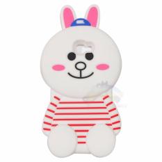 Rainbow Samsung Galaxy J7 Prime Silicone 3D Cony Line / Soft Case Karakter Samsung J7 Prime Boneka Kelinci Baju Garis Merah / Case HP Unik Lucu - Cony Line Merah Putih