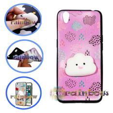 Rainbow SQUISHY Case Oppo Neo 9 A37 Squishy Cloud Pinky / Custom Case Squeeze Oppo A37 / Case Silikon 3D Squishy Oppo A37 / Silicone 4D Boneka / Case Unik / Casing Oppo A37 - Awan