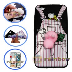 Rainbow SQUISHY Case Xiaomi Redmi 4x Squishy Kelinci Overalls / Case Squeeze Redmi 4x / Custom Case Xiaomi Redmi 4X / Case Silikon 3D Squishy Xiaomi Redmi4X / Silicone 4D Boneka / Case Unik / Casing Xiaomi - Rabbit Baju Kodok