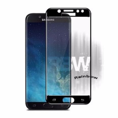 Rainbow Tempered Glass Samsung Galaxy J7 Pro / Temper Glass Full Screen Samsung J7 Pro Coverage Hitam / Anti Gores Kaca Screen Protector Samsung J7 Pro/ Screen Guard Pelindung Layar Samsung / Temper Samsung J7 Pro (Depan Only) - Full Black
