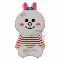 Rainbow Xiaomi Redmi 4A Silicone 3D Cony Line / Soft Case Karakter For Xiaomi Redmi 4A Boneka Kelinci Baju Garis Merah / Case HP Unik Lucu - Cony Line Merah Putih