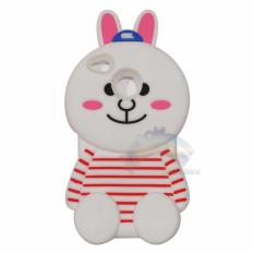 Rainbow Xiaomi Redmi 4X Silicone 3D Cony Line / Soft Case Karakter For Xiaomi Redmi 4X Boneka Kelinci Baju Garis Merah / Case HP Unik Lucu - Cony Line Merah Putih
