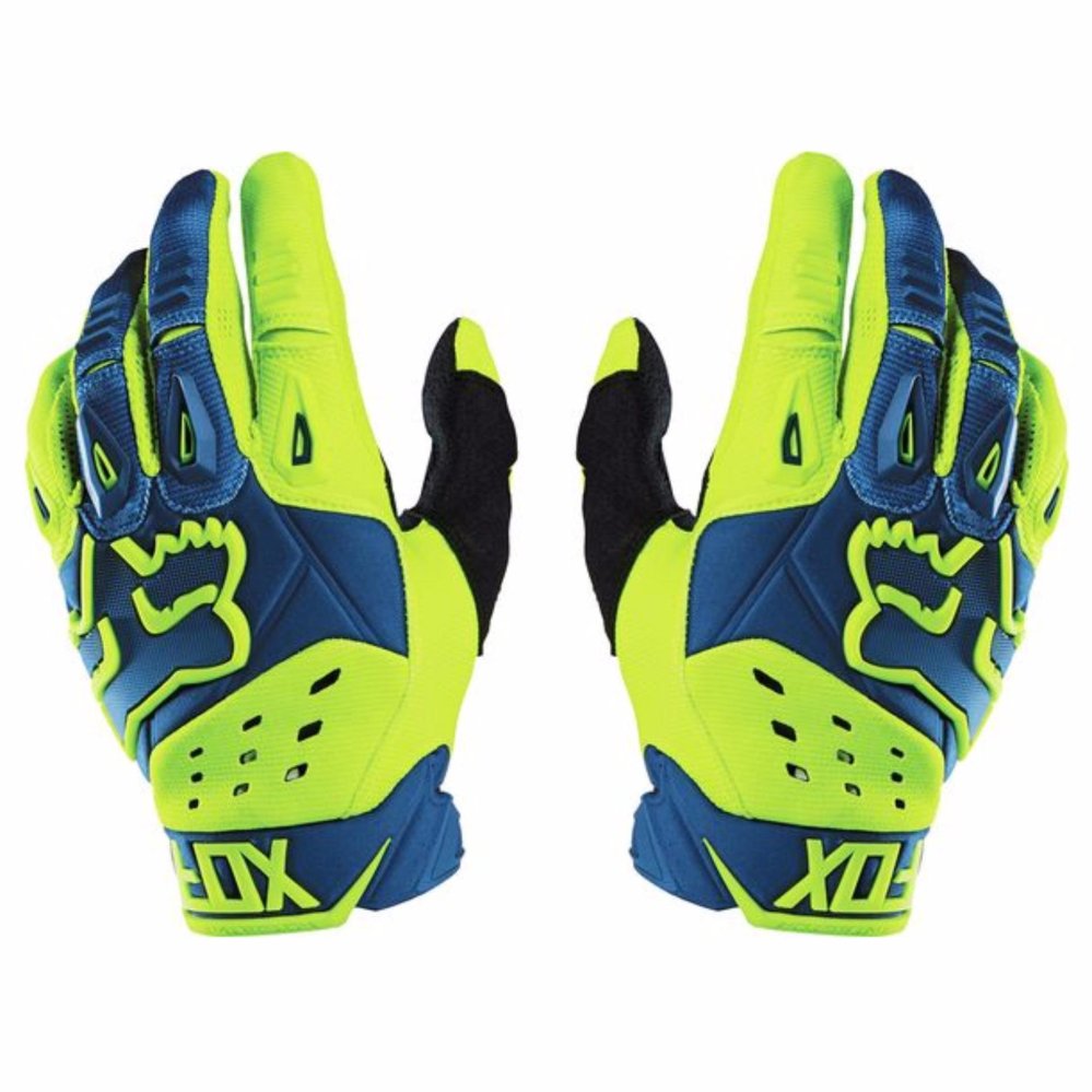 RajaMotor Sarung Tangan Cross Model Fox Pawtector 2016 - Biru/Hitam/Kuning