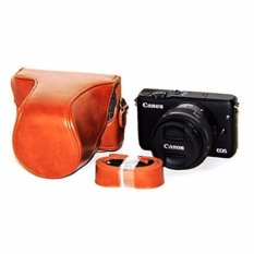 Rajawali Leather Case For Canon EOS M10 Kit 15-45mm - Coklat/Brown