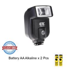 Rajawali Mini Flash Universal CY-20 for DSLR/Mirrorless/Prossumer Canon,Nikon,Fujifilm,Sony, Free Battery AA Alkaline