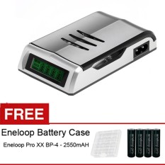 Rajawali Smart Quick Charger Aa / Aaa C905w, Free Battery AA Eneloop Pro 2550mAH BP-4 + Case