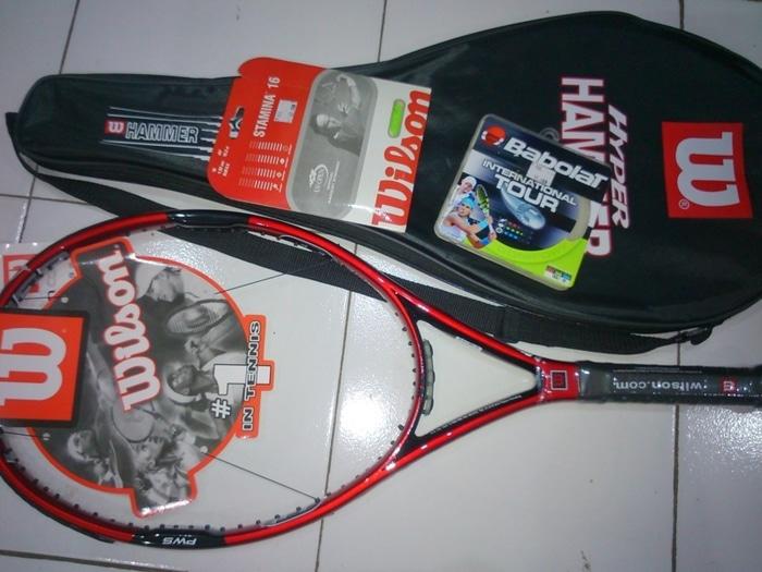 Raket Tenis Wilson Hyper Hammer Merah H6 + Bonus Tas