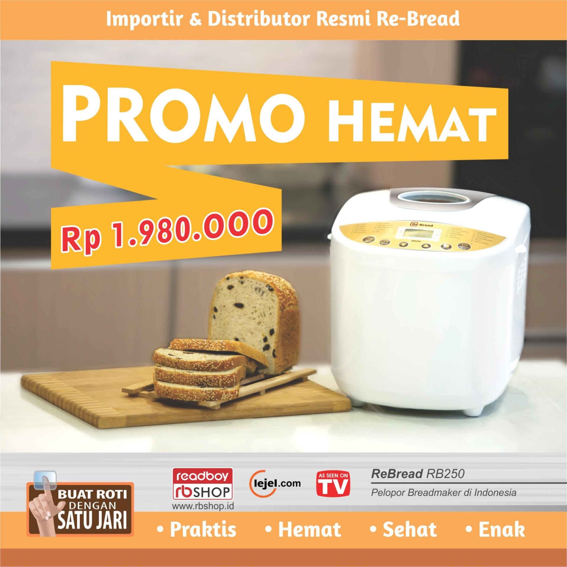 ReBread RB-250 Gold Bread Maker Mesin Roti Otomatis - Promo Hemat