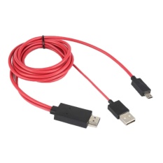Red For Universal Android Phones MHL Micro USB to HDMI 1080P HD TV Cable Adapter - intl