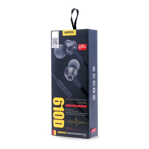 Remax Earphone Headset 610D for Iphone Android (Hitam