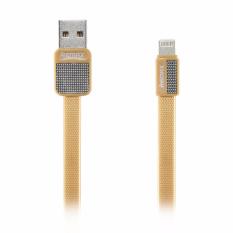Remax Kabel Data Lightning Metal Platinum Fast Charging for Iphone 567 - Gold