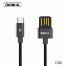 Remax Logam Jaket Musim Semi Kabel Data Tipe C Sisi Ganda Usb Cepat Pengisian Kabel Usb C 2.1A Pengisi Daya Kabel untuk Tipe C Macbook/OnePlus/Xiao Mi 4C-Internasional
