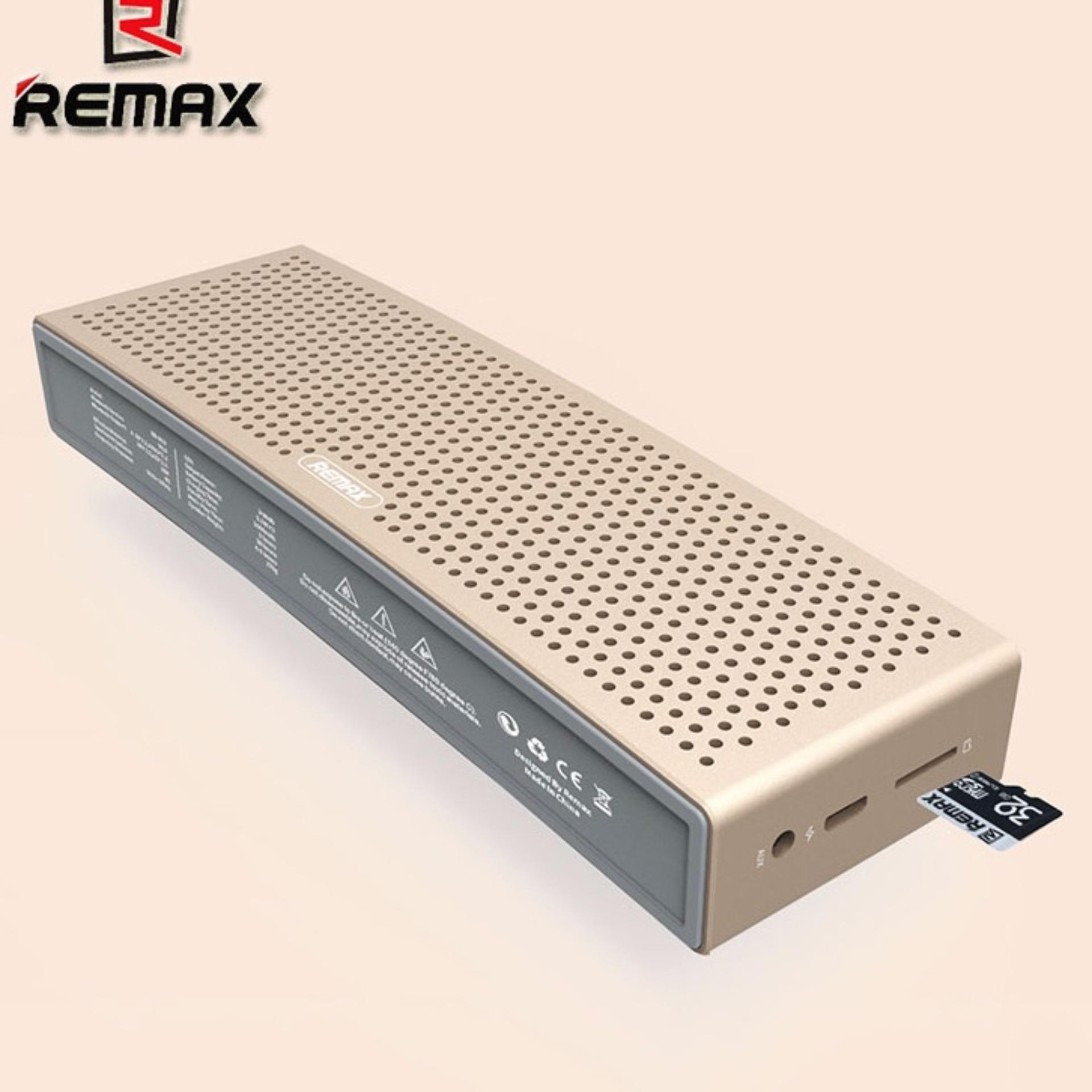 Remax RB M20 Subwoofer Bluetooth Speaker Dual Driver With Micro SD Slot - Gold