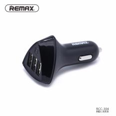 REMAX RCC-304 Car Charger 3 USB Output 2.4A Mobile Phone - Hitam