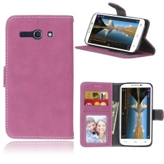 Retro Frosted PU Kulit Flip Case untuk Alcatel One Touch POP C9 (Rose)-Intl