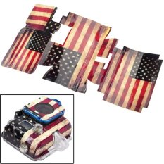 Retro USA FLAG Pattern Case Sticker untuk GOPRO HERO 3-Intl
