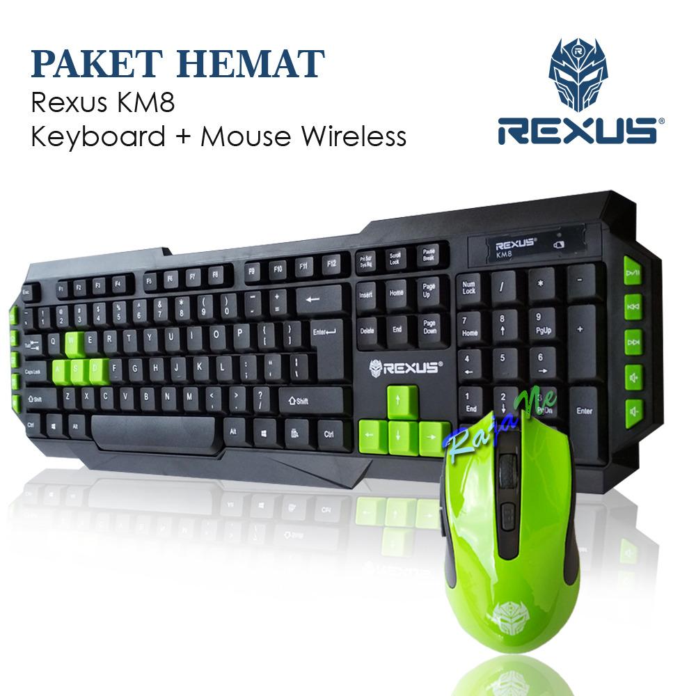 Rexus KM8 Keyboard Mouse Gaming Wireless 