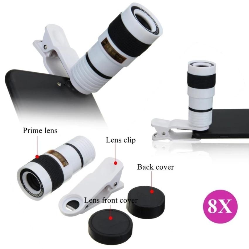 RHS Online 8X Zoom Lensa Optik Teleskop Universal Klip untuk Kamera Ponsel-Intl