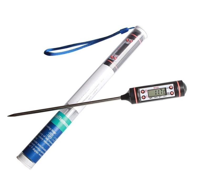 RHS Portabel Instan Digital Pemeriksa Makanan Memasak BBQ Daging Oven Dapur Cokelat Termometer Alat-Internasional
