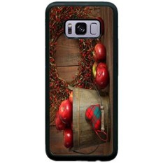 Rikki Knight Musim Gugur Apples Dalam Desain Ember Kayu Case Sarung-Karet dengan Perlindungan Bemper-Untuk Galaksi S8 PLUS -Hitam-Internasional