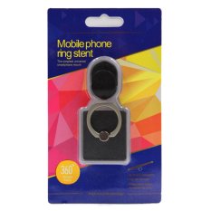 Ring Stent Mobile Phone Holder - Cincin Pengangan Hape - Hitam Metalic