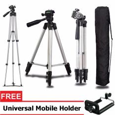 Ringstar Portable Tripod Stand 4 Section Aluminium Legs with Brace RS-3110A - Silver