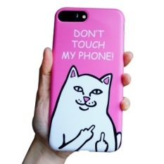 Ripndip Jepang dan Korea Selatan Gaya Jari Tengah Cat IPhone7 Telepon Shell Vertical Jari Tengah Murah Cat 6 Plus Cool Tide 6 S-Intl