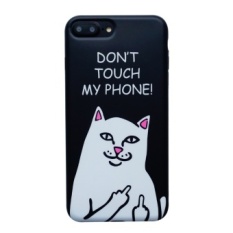 Ripndip Jepang dan Korea Selatan Gaya Jari Tengah Cat IPhone7 Telepon Shell Vertical Jari Tengah Murah Cat 6 Plus Cool Tide 6 S-Intl
