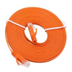 RJ45 CAT6 Jaringan Ethernet Kabel LAN Datar UTP Patch Kabel Router 1000 M (Oranye 5 Meter)-Intl